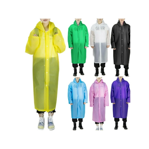 Rain Coats for Adults Rain Ponchos with Hoods Man Lightweight Raincoats Long Waterproof Jacket Windbreaker for Men Women 